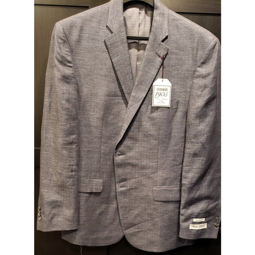 Jos. A. Bank 1905 Collection Tailored Fit Herringbone Linen Sportcoat